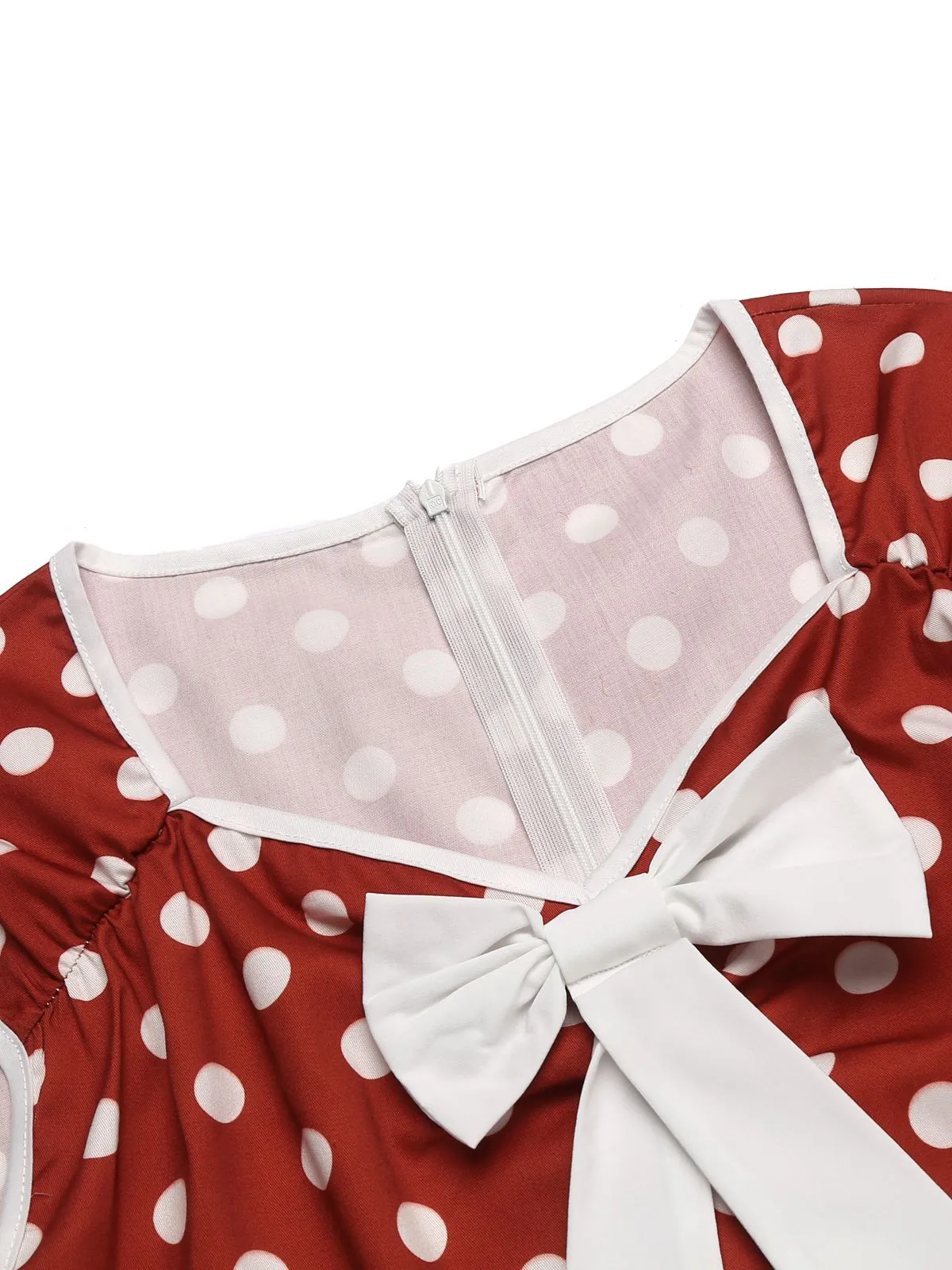 1950s Polka Dot Bow Swing Dress