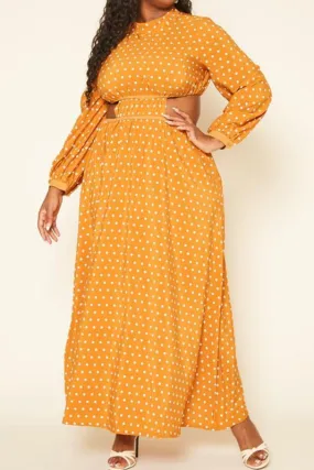 Polka Dot Flare Maxi Dress