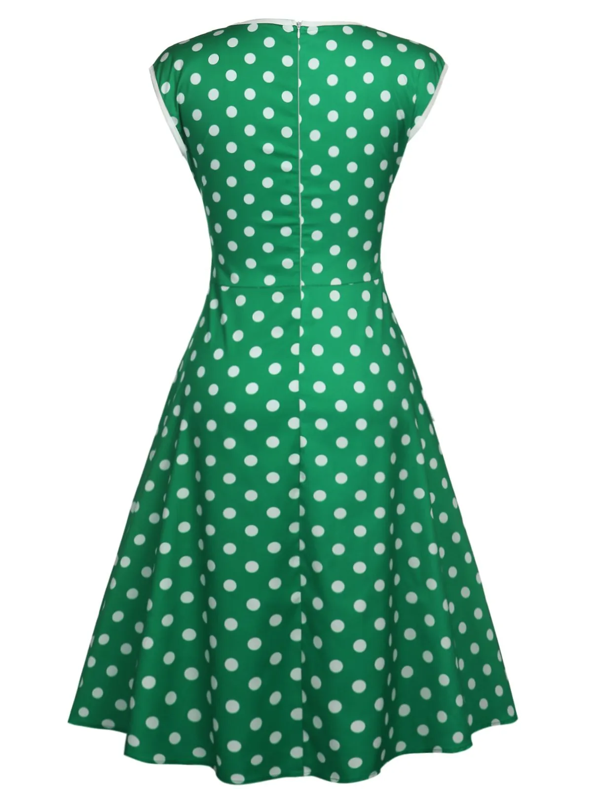 1950s Polka Dot Bow Swing Dress