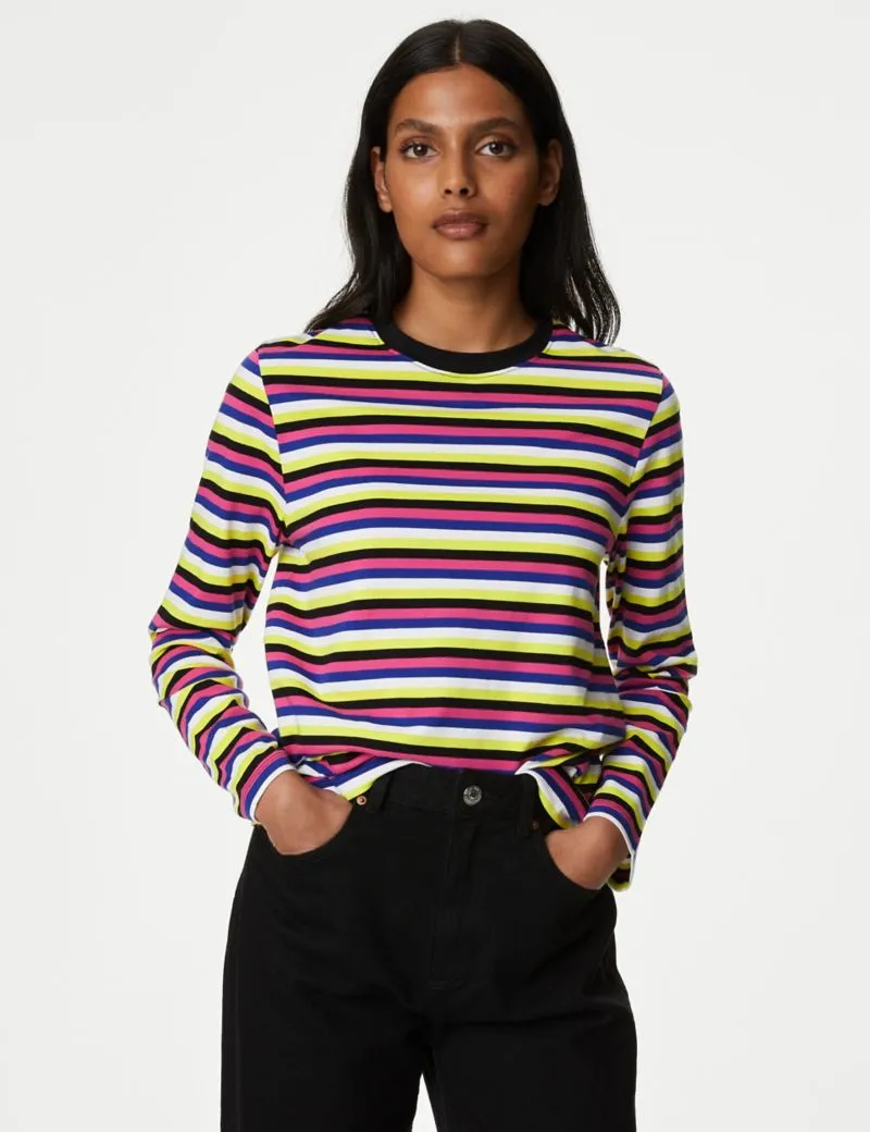 Pure Cotton Striped Everyday Fit Top