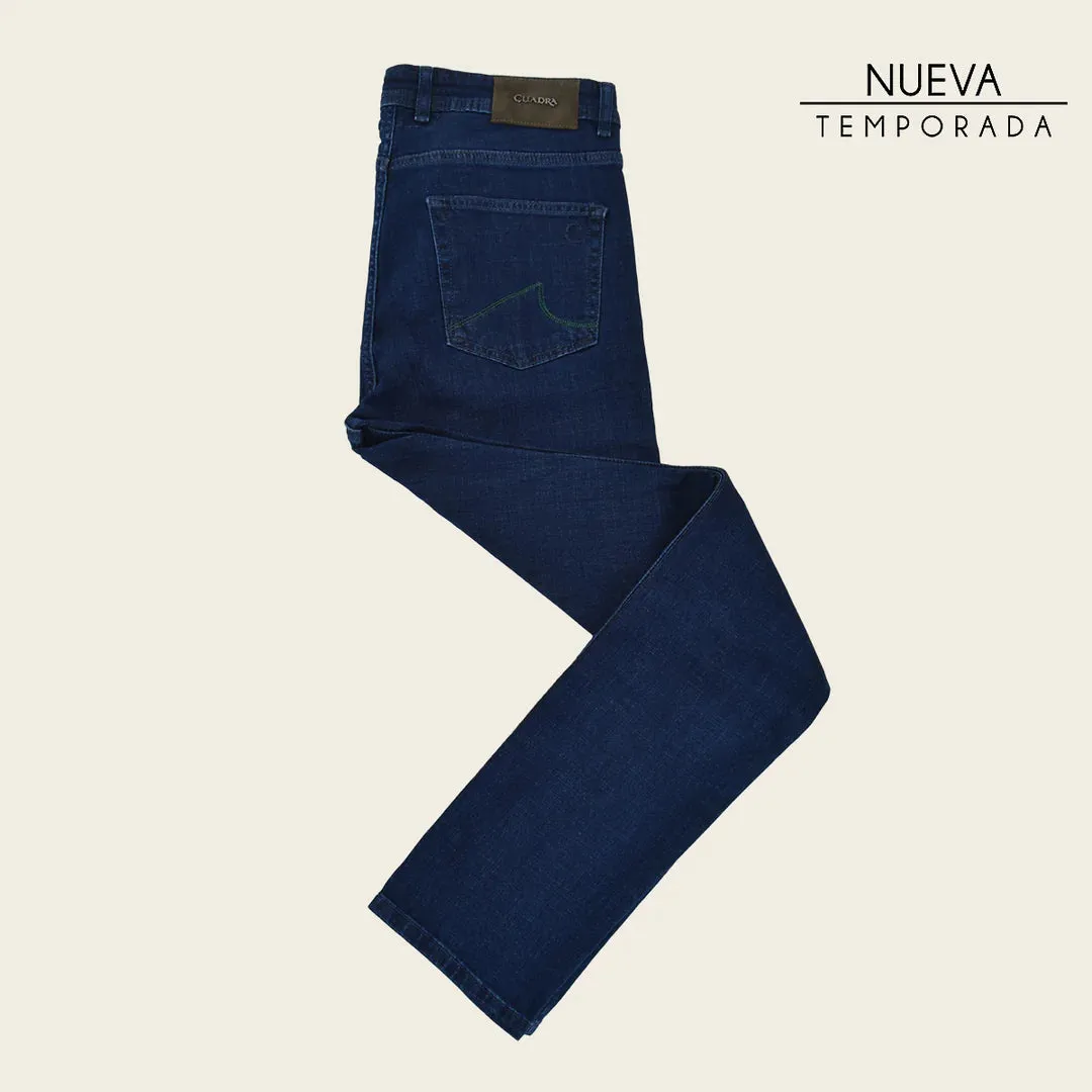 Ultimate Comfort Stretch Denim Jeans for Men - Cuadra Denim in Navy Blue (Style J300436)