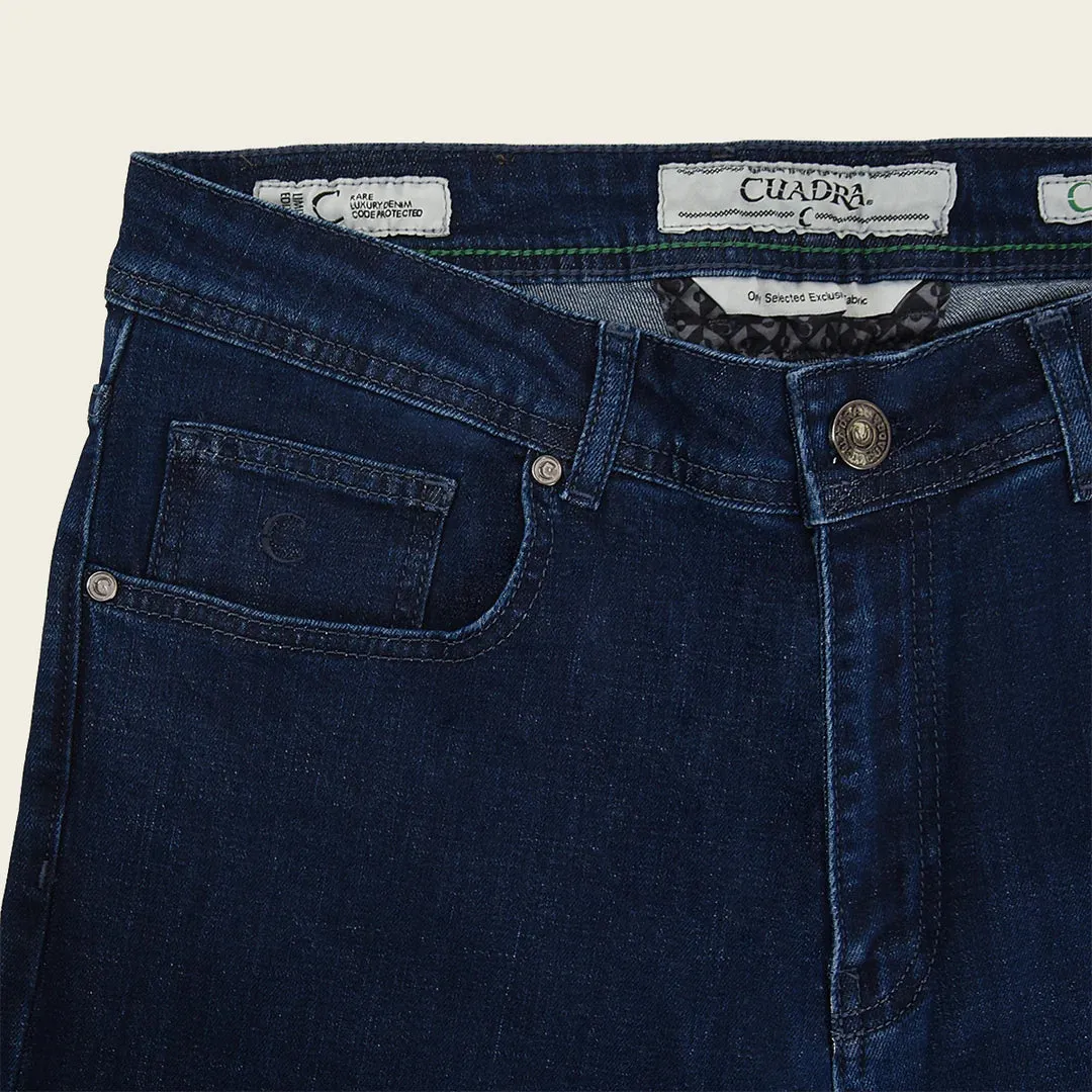 Ultimate Comfort Stretch Denim Jeans for Men - Cuadra Denim in Navy Blue (Style J300436)