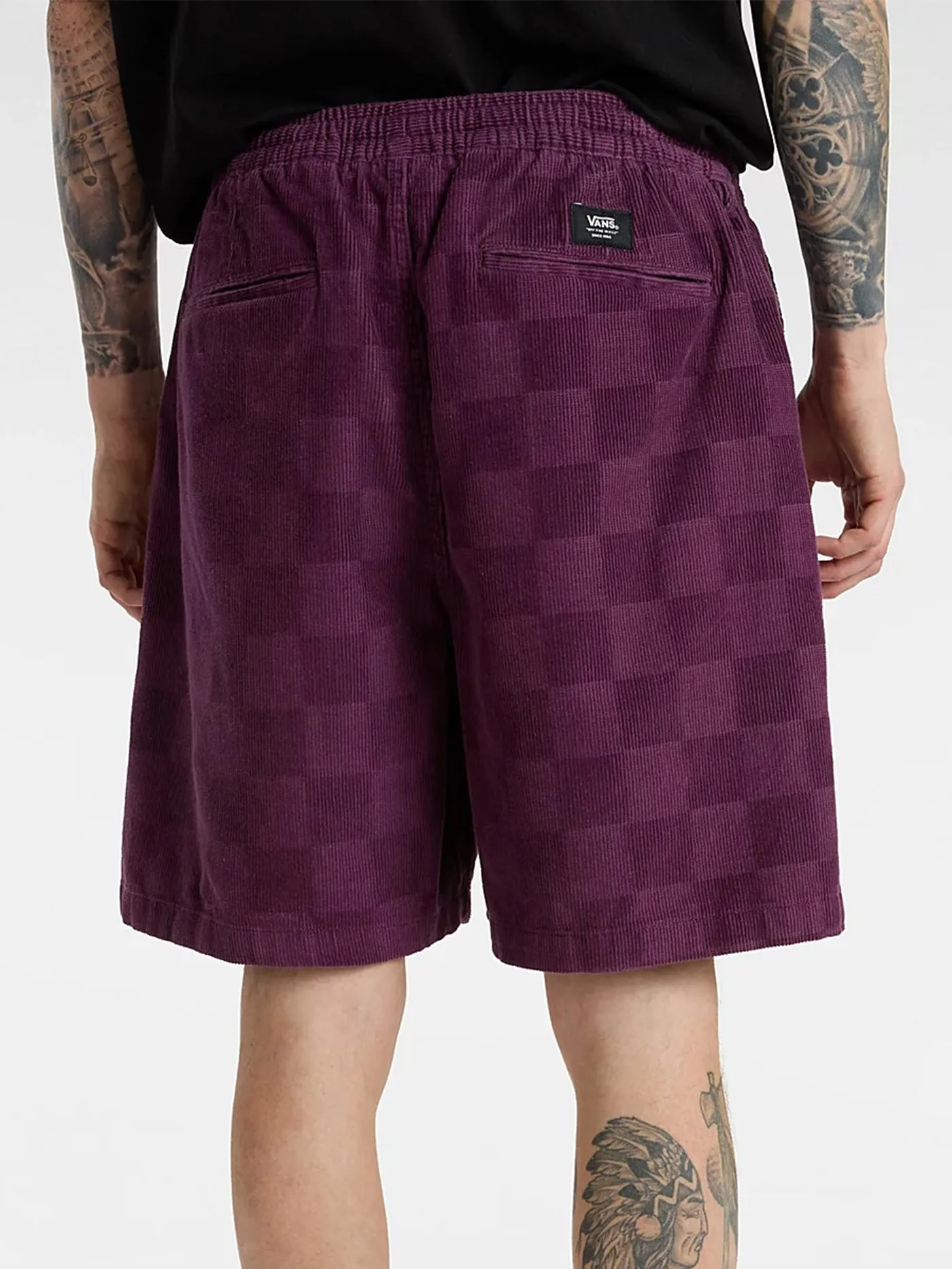 Range Checkerboard Cord Loose Shorts