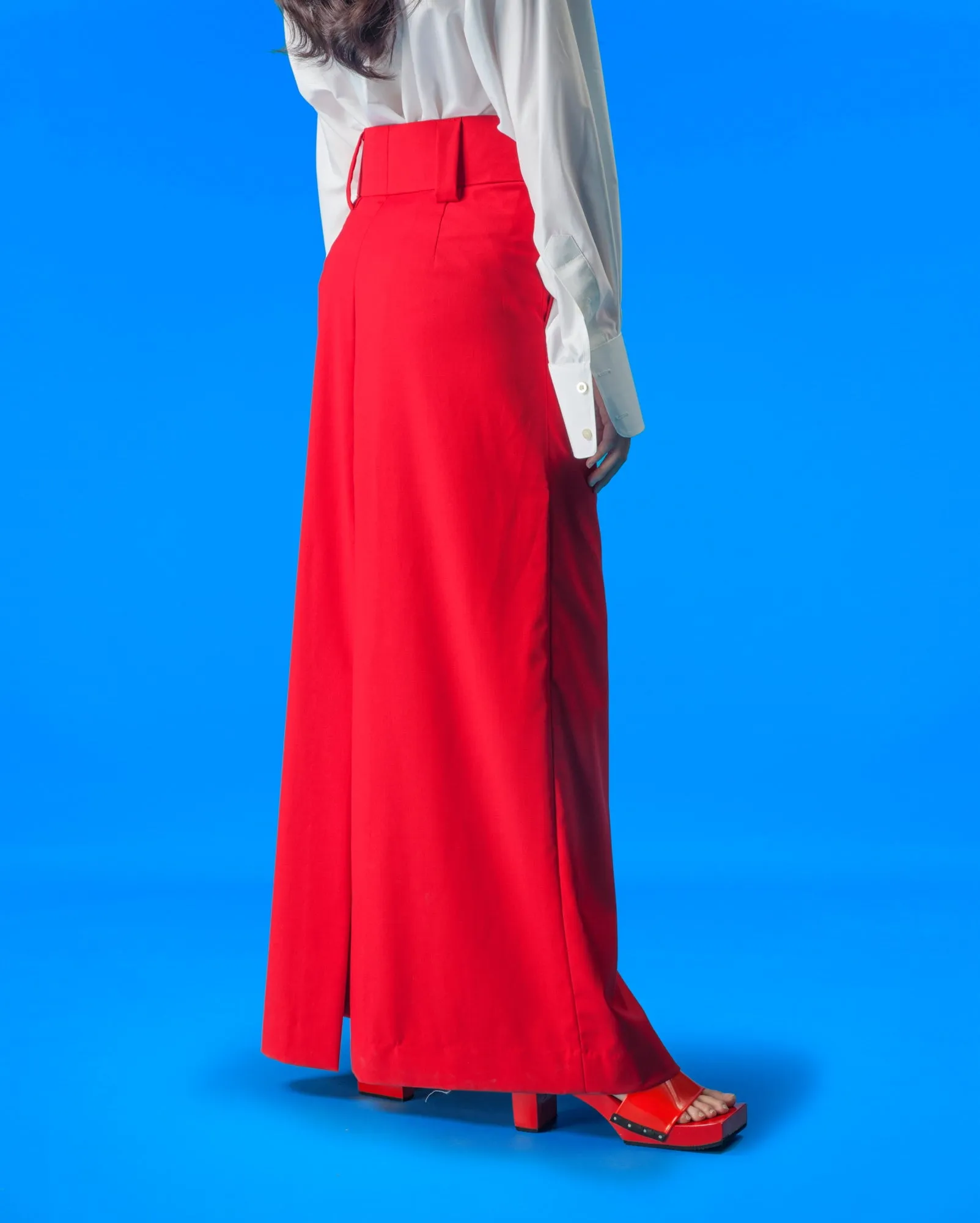 Dua Slit Skirt (Red)