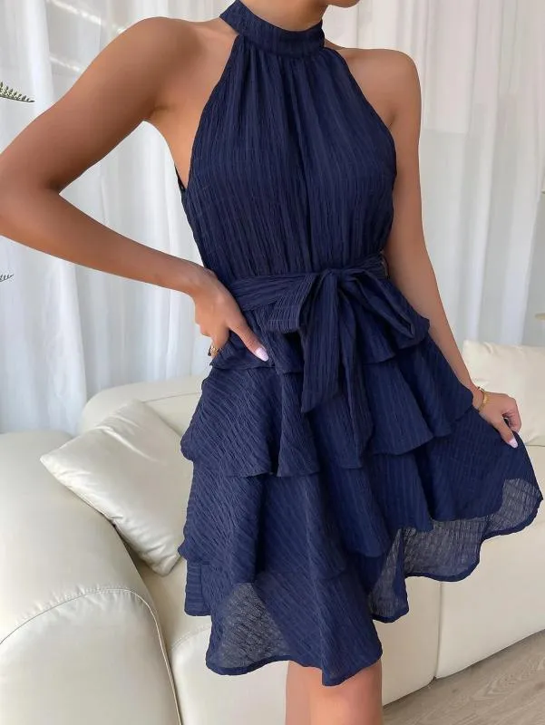 Sleeveless Ruffled Party Dress