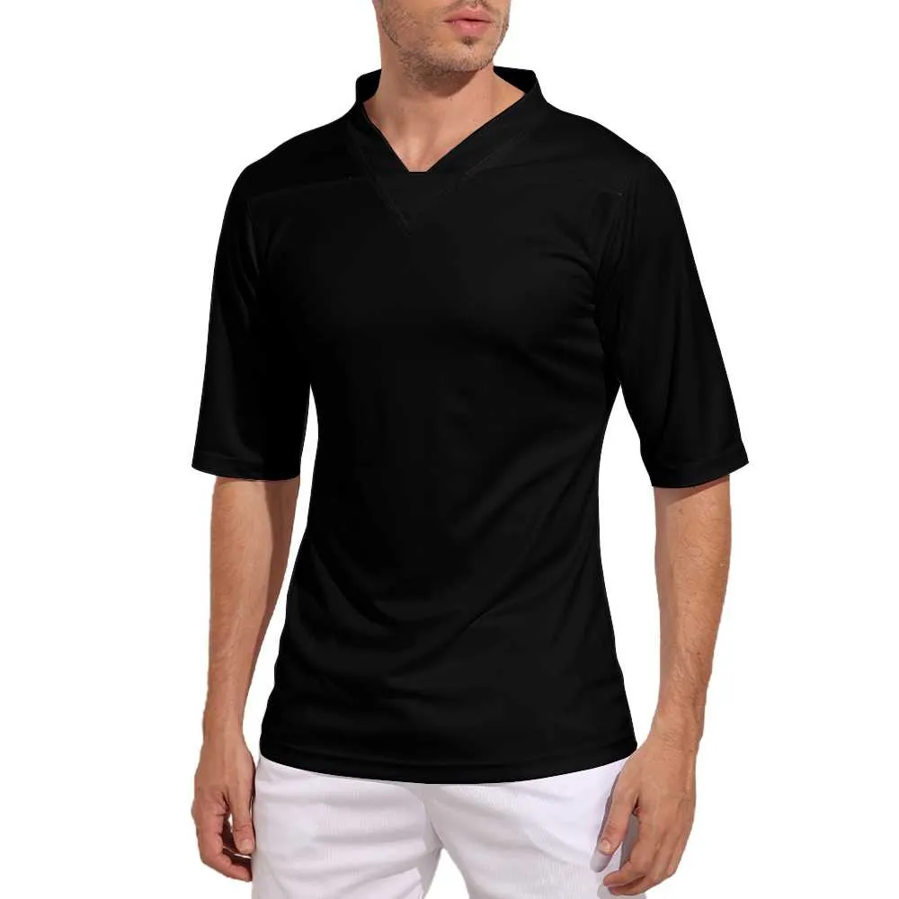 Soccer Rugby Sports Jersey - Black