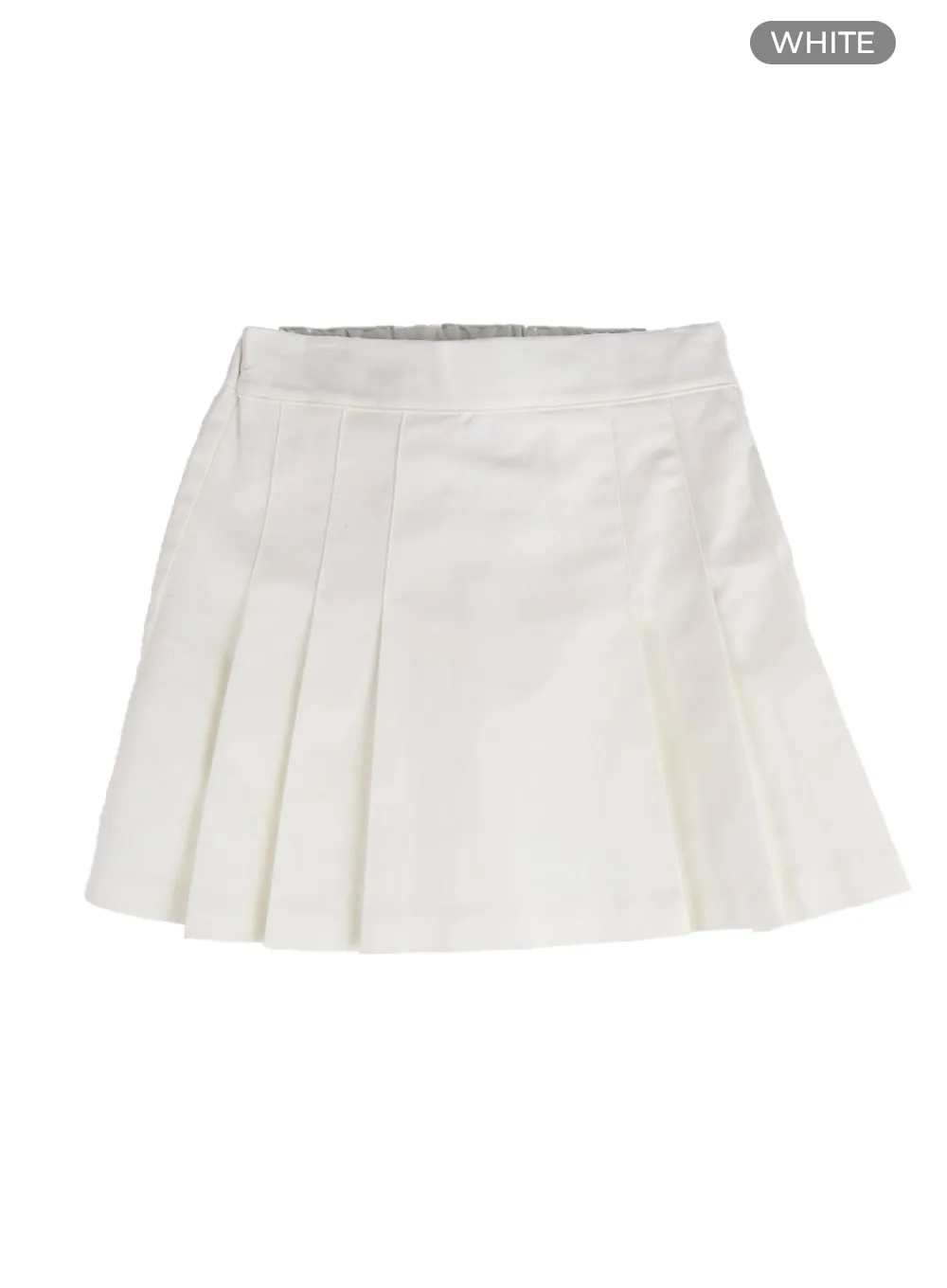 Cotton Pleated Mini Skirt IM406