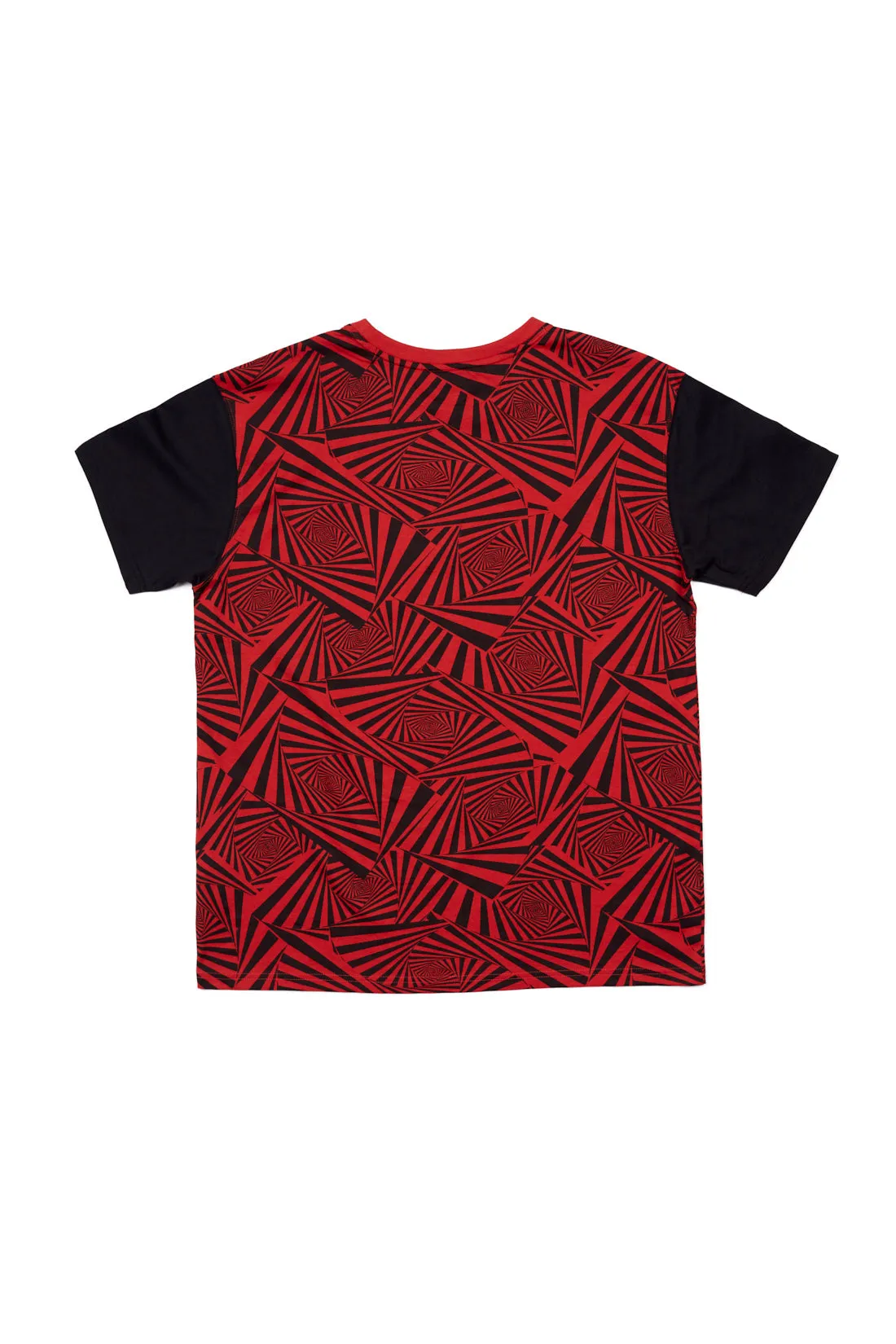 Spirals Aop Logo T-Shirt - Red/Black