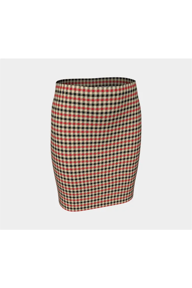 Plaid Fitted Skirt