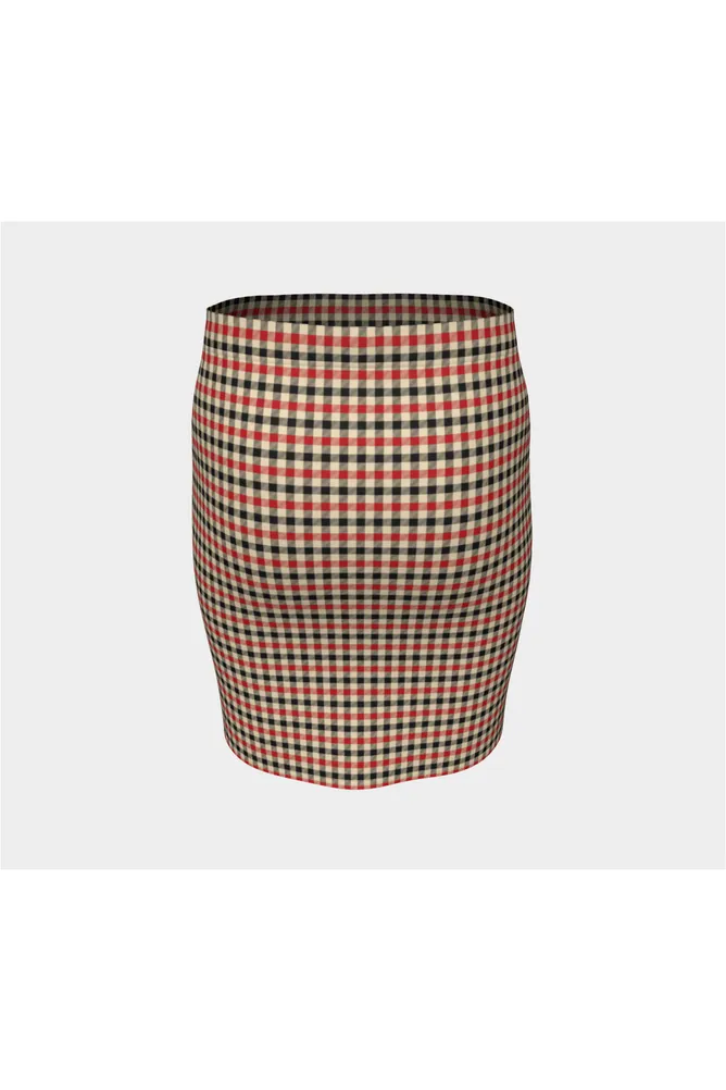 Plaid Fitted Skirt