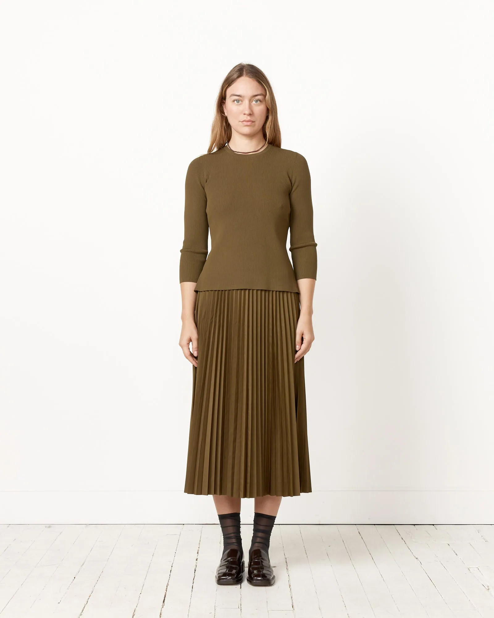 Pleated Pullon Skirt