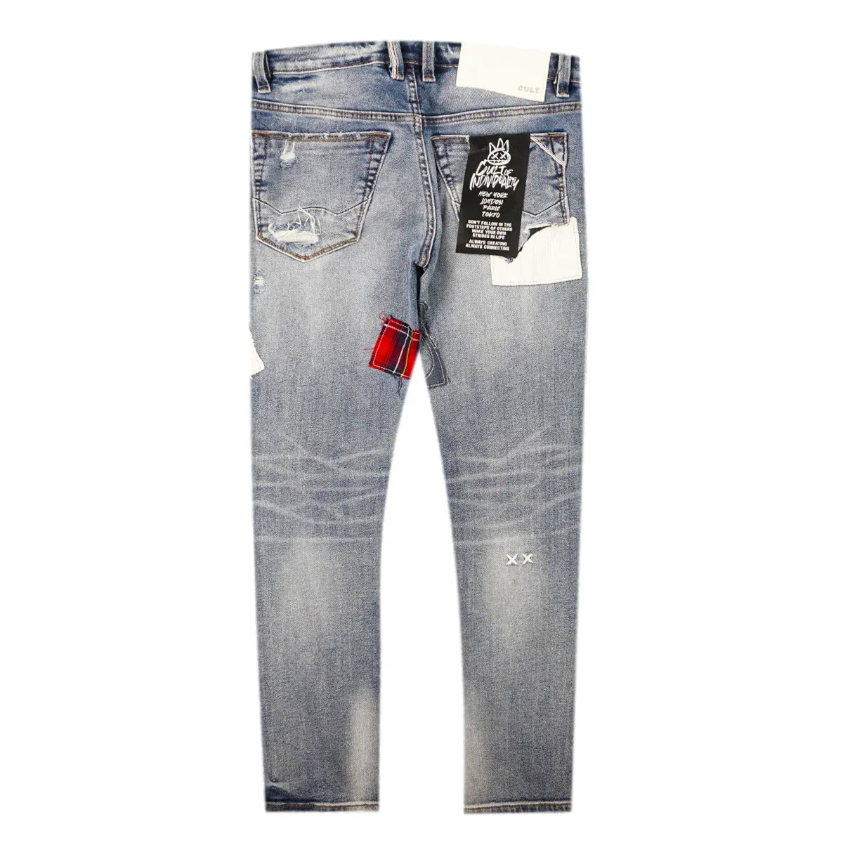 Skinny Stretch Patchwork Denim (Sand) /C4