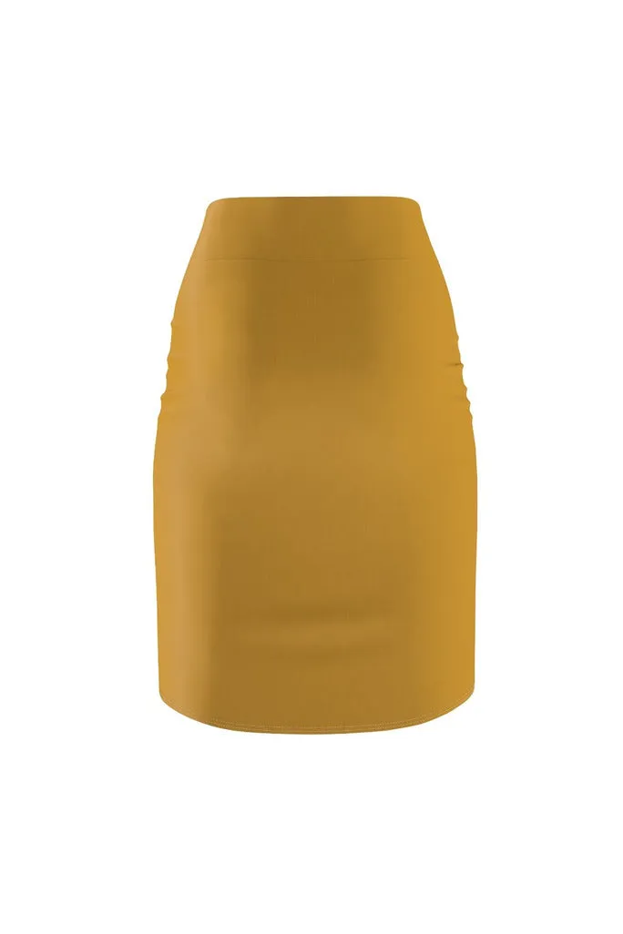 Mustard Women's Pencil Skirt