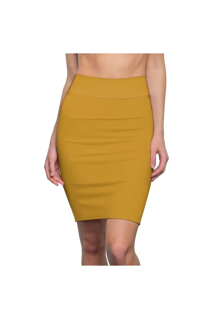 Mustard Women's Pencil Skirt