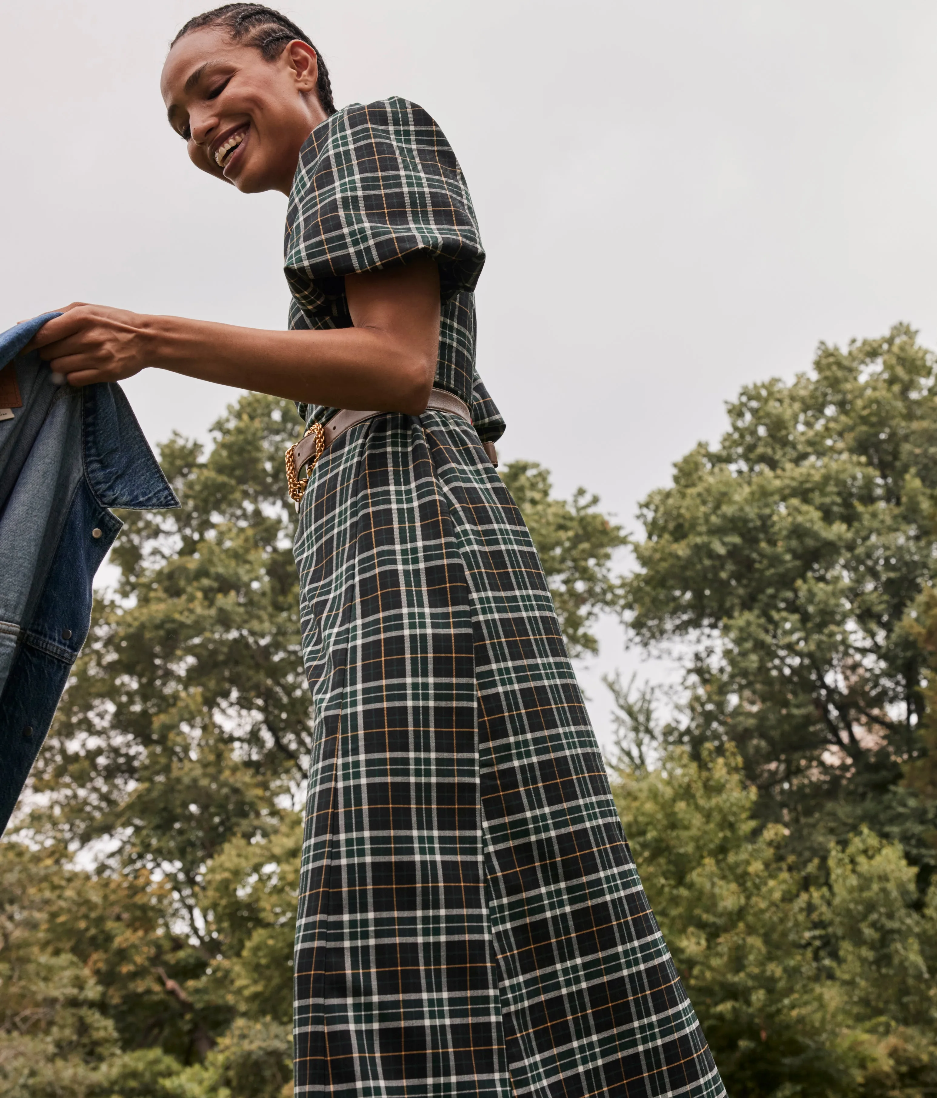 The Constance Dress - Green Wallace Plaid