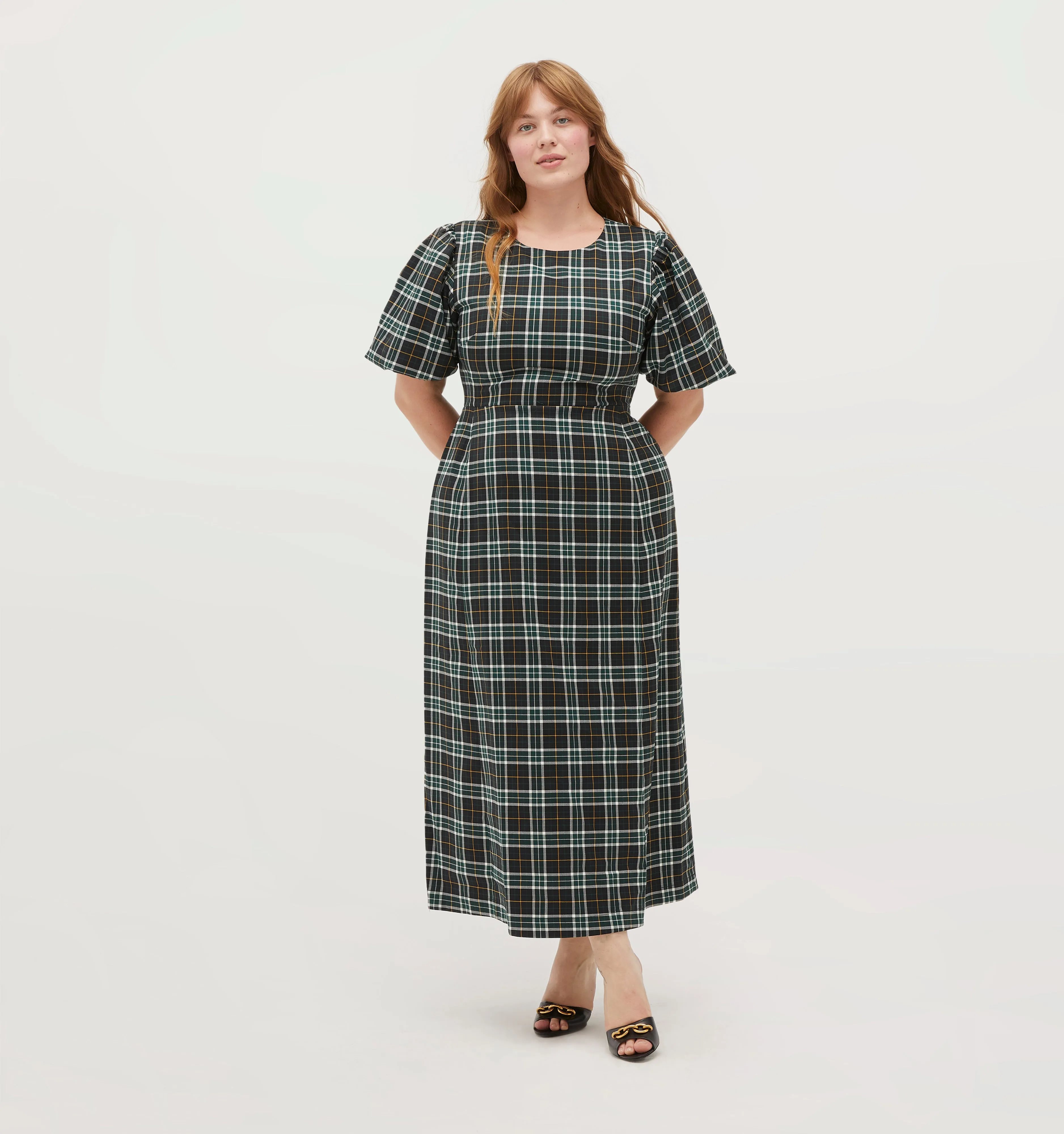 The Constance Dress - Green Wallace Plaid