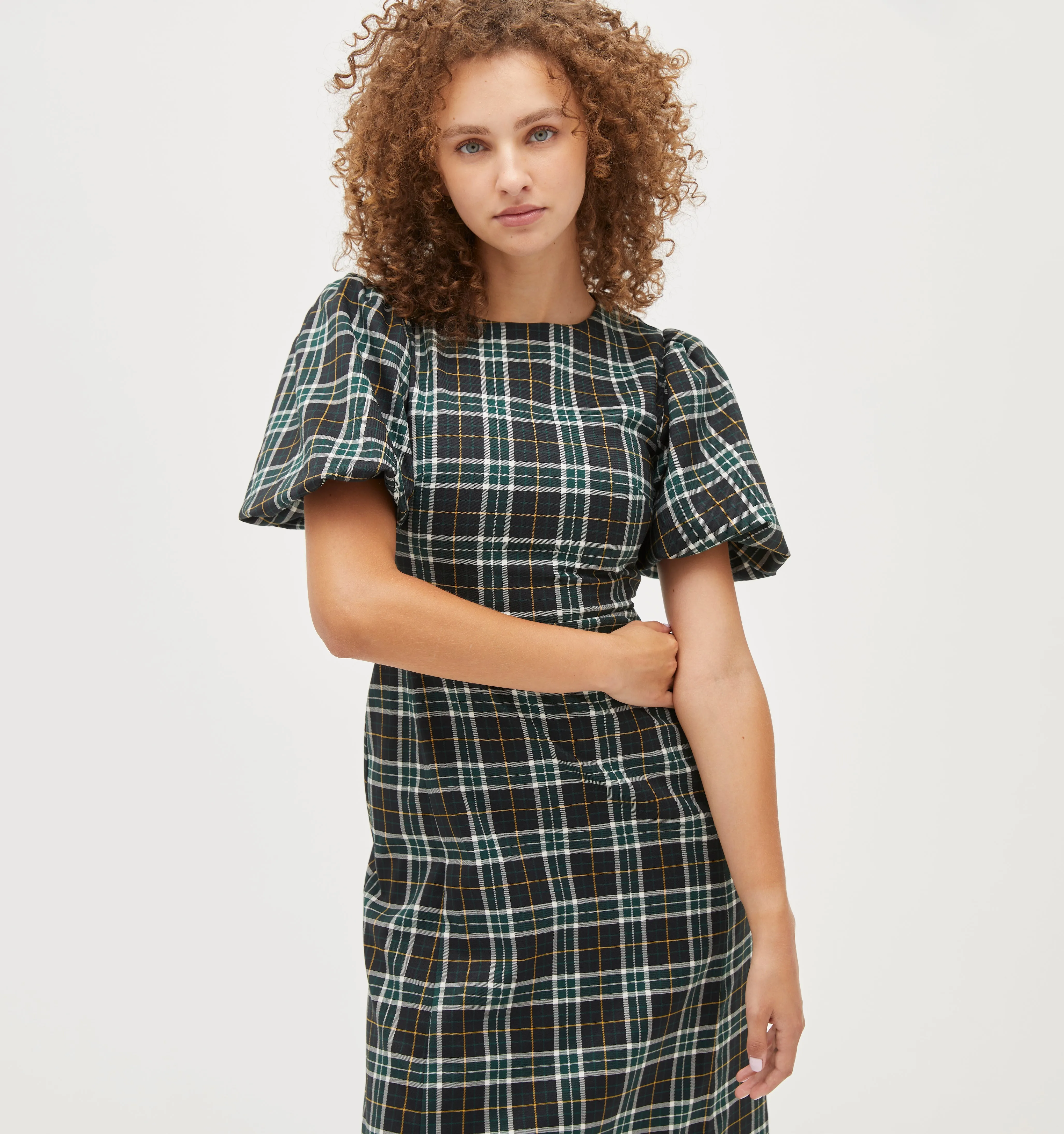 The Constance Dress - Green Wallace Plaid