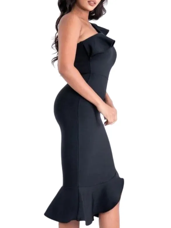 One Shoulder Evening Dress by RoseVelvet