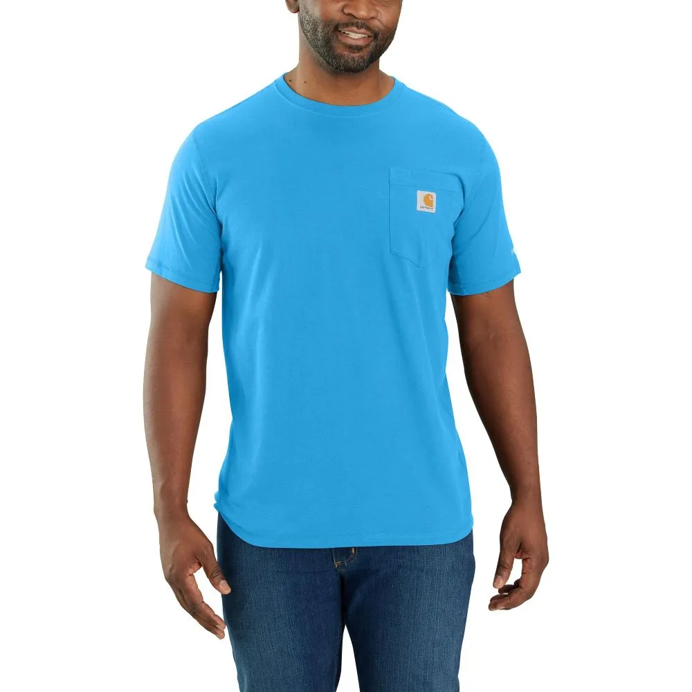 'Carhartt' Men's Force Relaxed Fit Midweight Pocket T-Shirt - Azure Blue