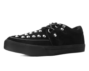 TUK-A3152 Black Suede Studded D-Ring Sneaker