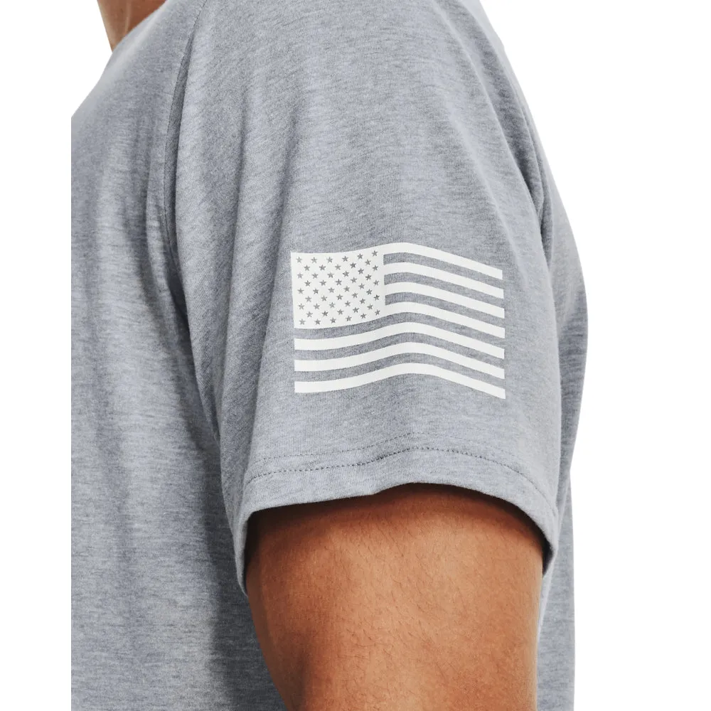 'Under Armour' Men's Freedom Logo T-Shirt - Steel Light Heather