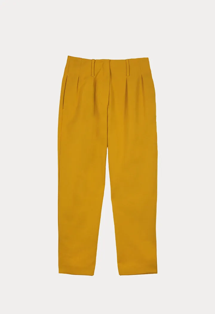 Solid Mid-Rise Pants