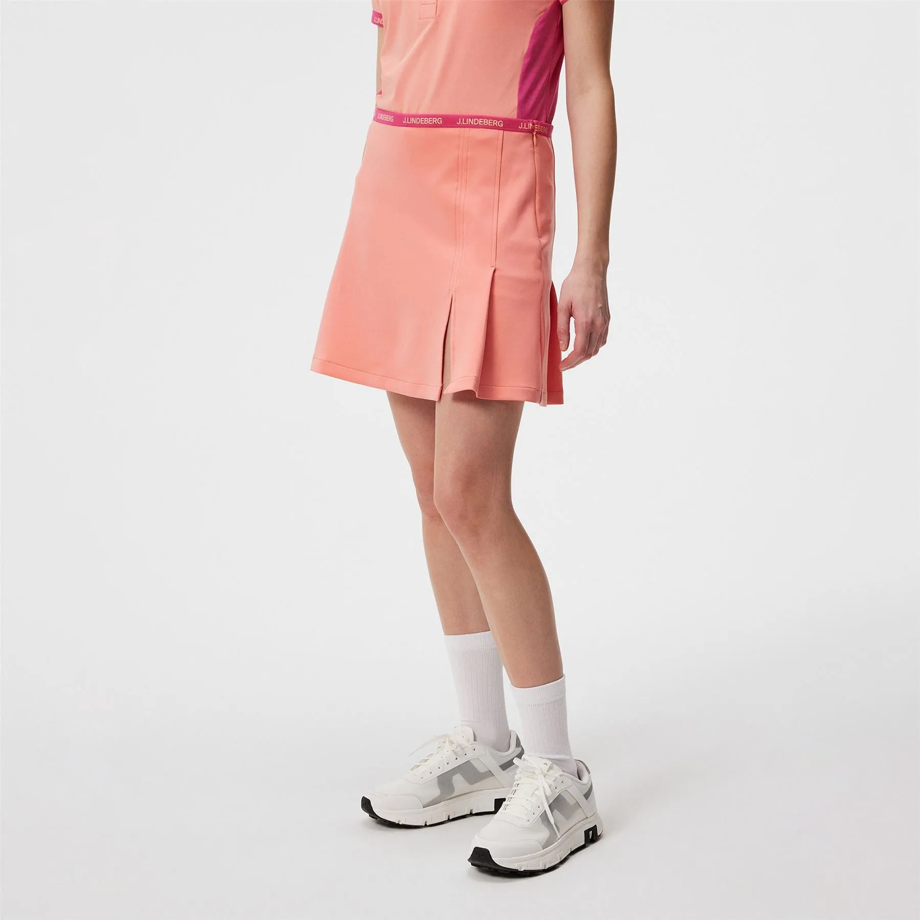 Womens Keisha Lux Bonded Skirt Burnt Coral Pink - SS24