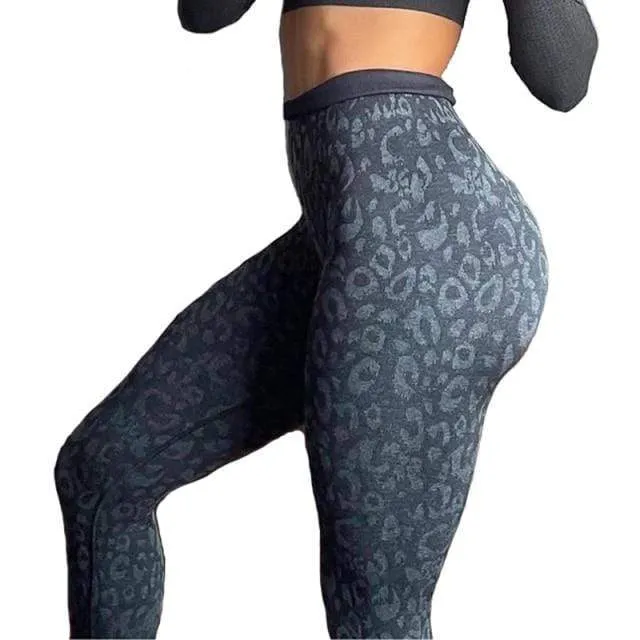 Adapt animal seamless leggings Leopard yoga legging high waist gym tights seamless yoga pants for women fitness jogging trousers